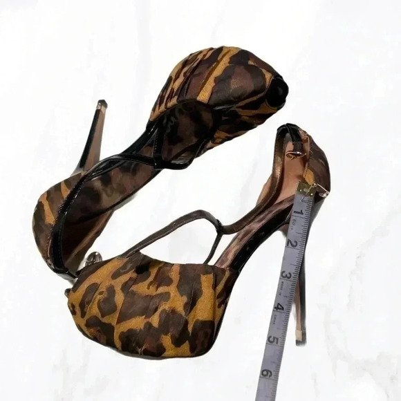 Sam Edelman stylish trendy  platform day 2 nite cheetah stiletto heeled shoes 9 - Picture 3 of 5